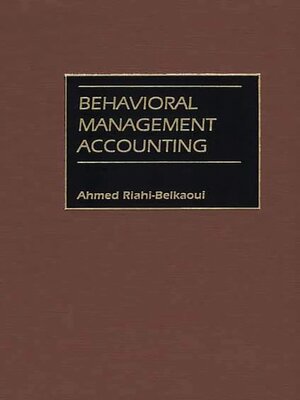 cover image of Behavioral Management Accounting